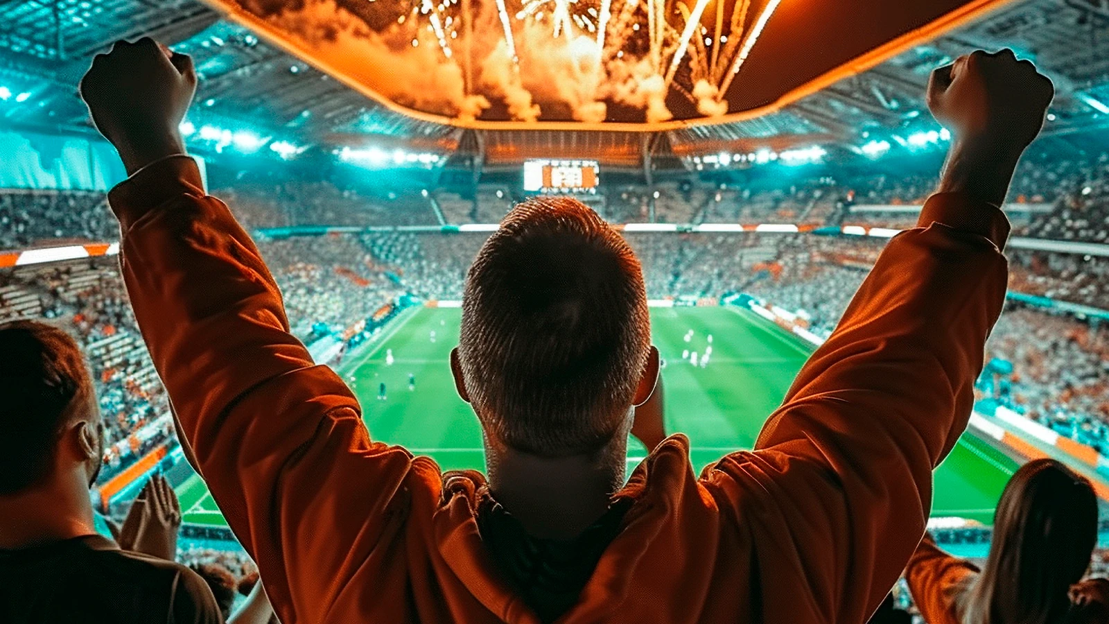 Torcedor comemorando gol