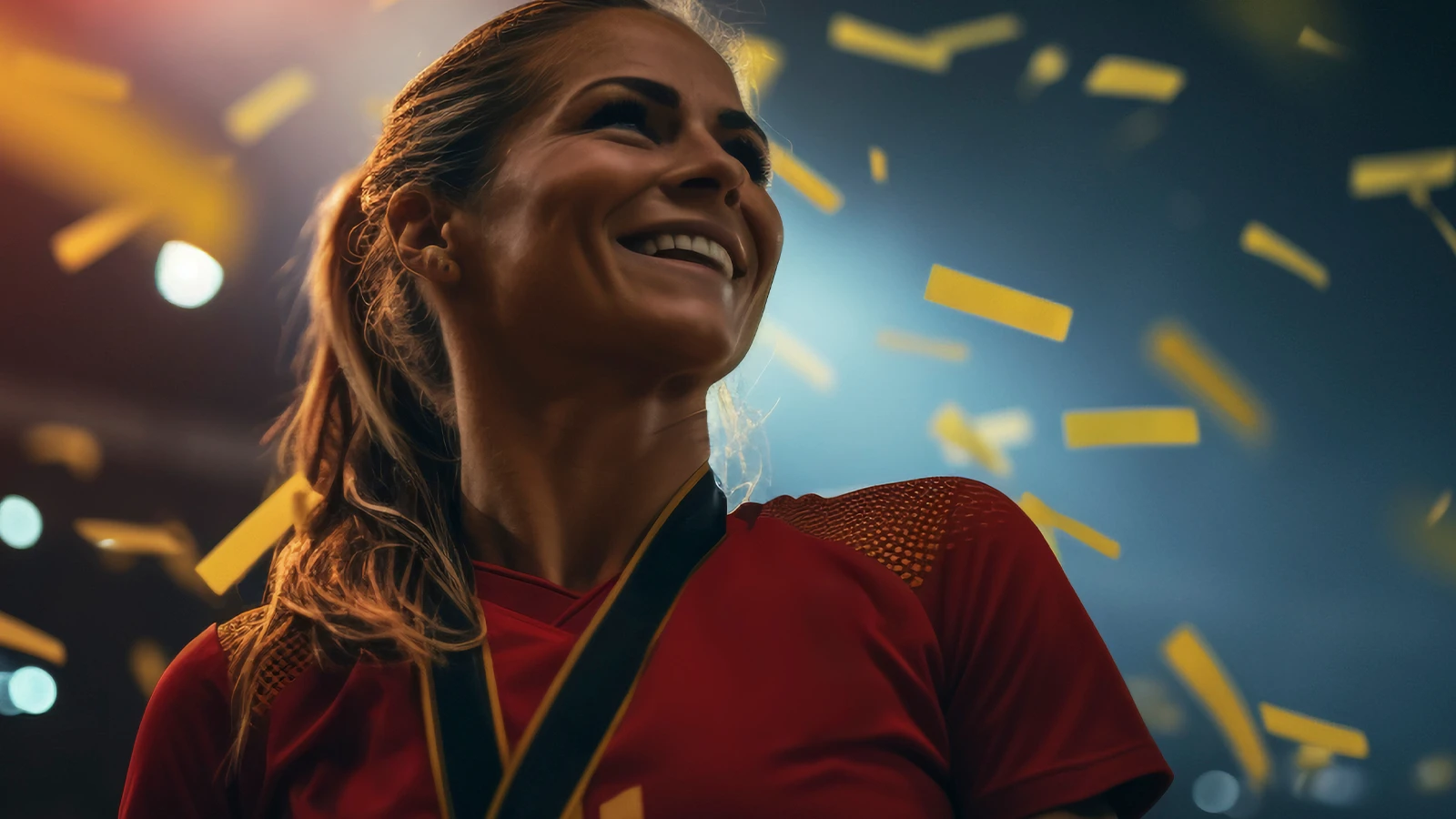 Torcedora comemorando título