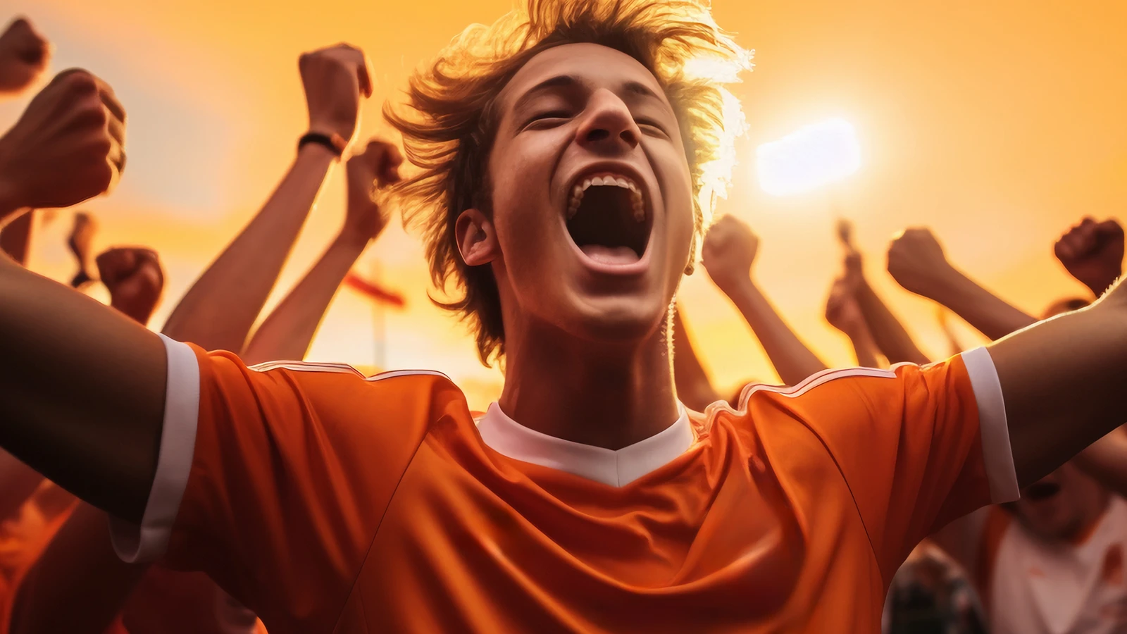 Torcedor comemorando gol